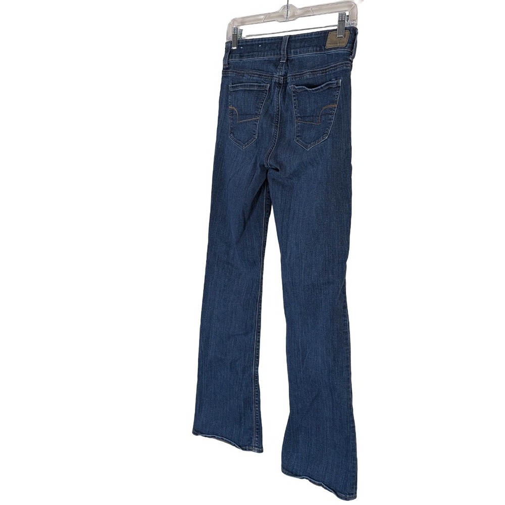 American Eagle Hi-Rise Artist Flare Jeans Womens 4 Regular Dark Wash - Picture 8 of 12